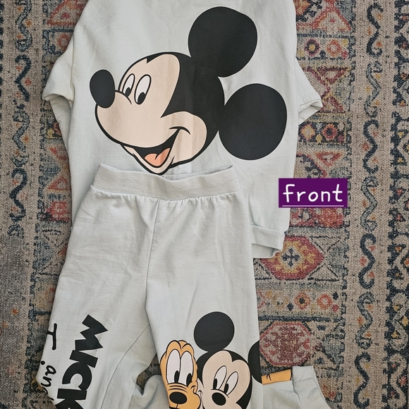 Disney Other - Disney Matching Set White and Black Mickey Mouse Design
